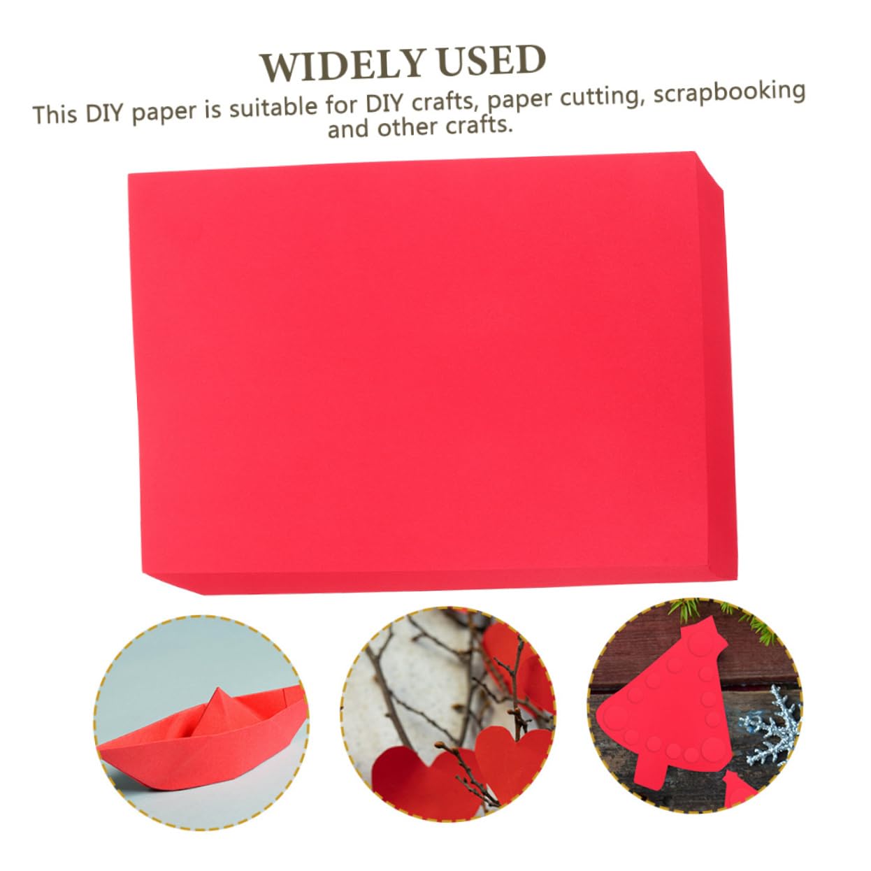 SHINEOFI 100 Blatt Farbiges Kartonpapier Bastelpapier aus Papier für Grußkarten und Heimdekoration Rot