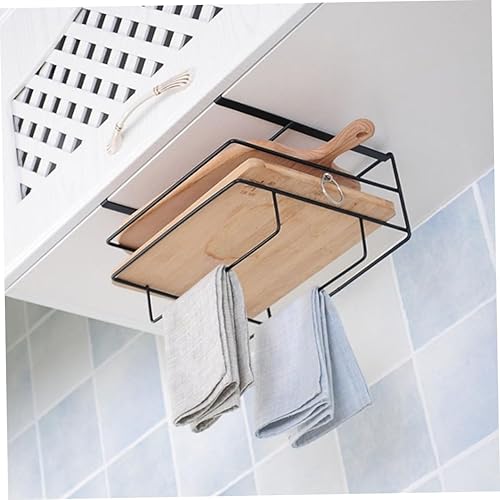 Miniatura 3 de BESTonZON Estante organizador de metal para colocar sobre la puerta, toallero, gabinetes de metal, cesta debajo del gabinete, tabla de cortar,
