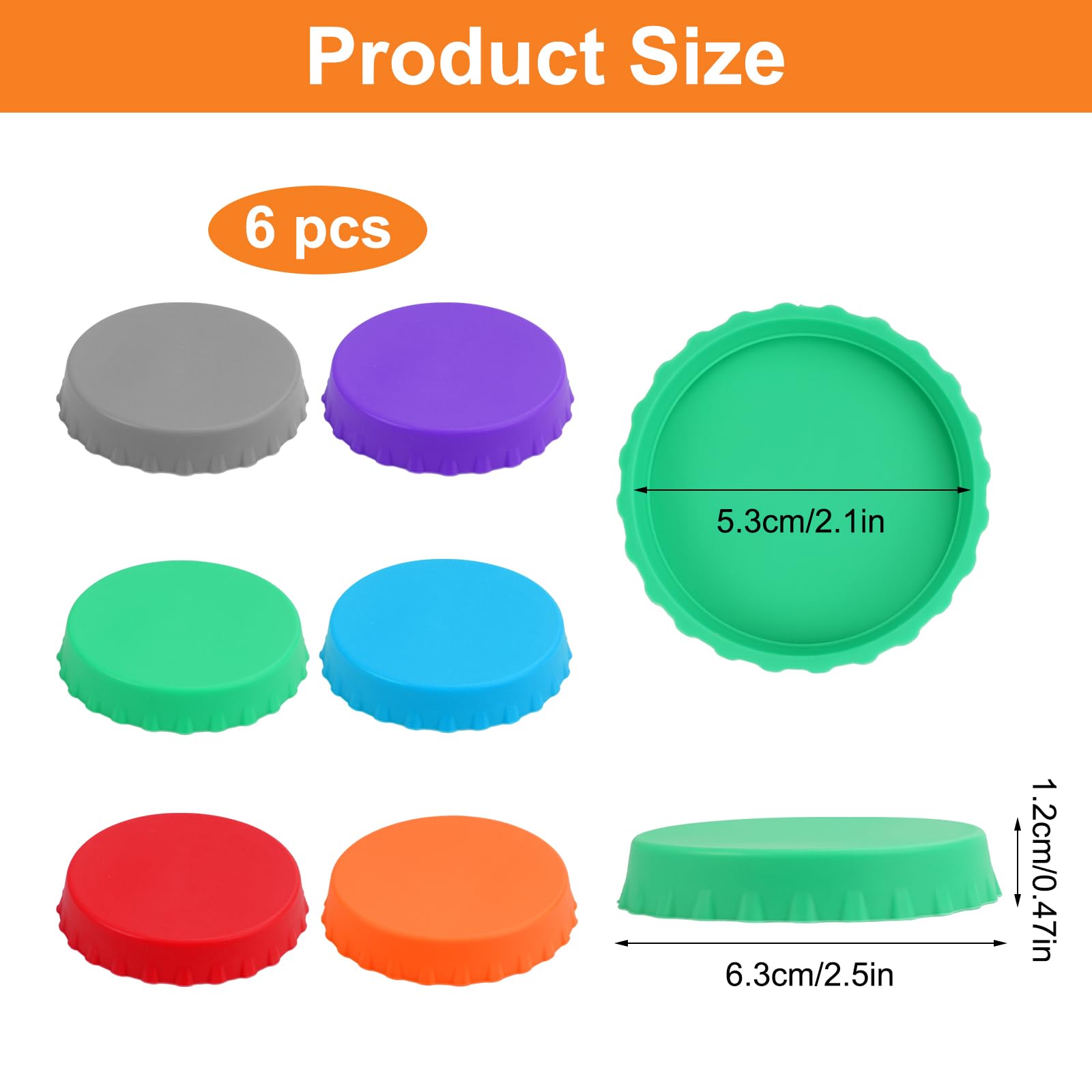 6 Tappi Per Lattine In Silicone - Coperchi Antispillamento - Foto 5
