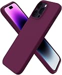 ORNARTO Compatible with iPhone 14 Pro Max Case 6.7, Slim Liquid Silicone 3 Layers Full Covered Soft Gel Rubber Case Protective Cover 6.7 inch-Chalk Pink
