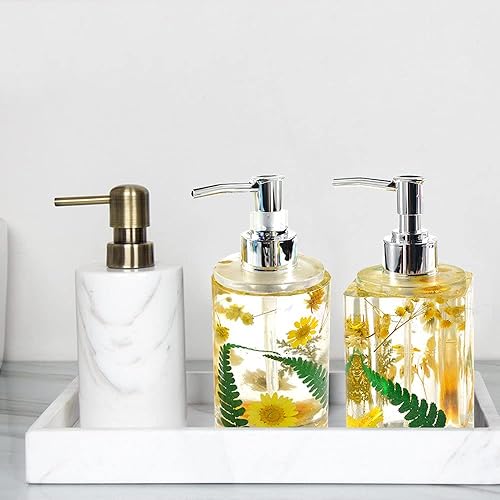 Miniatura 6 de Molde de resina para botellas con bomba, paquete de 6 dispensadores para almacenamiento de lociones de jabón, desinfectante de manos, cremas,