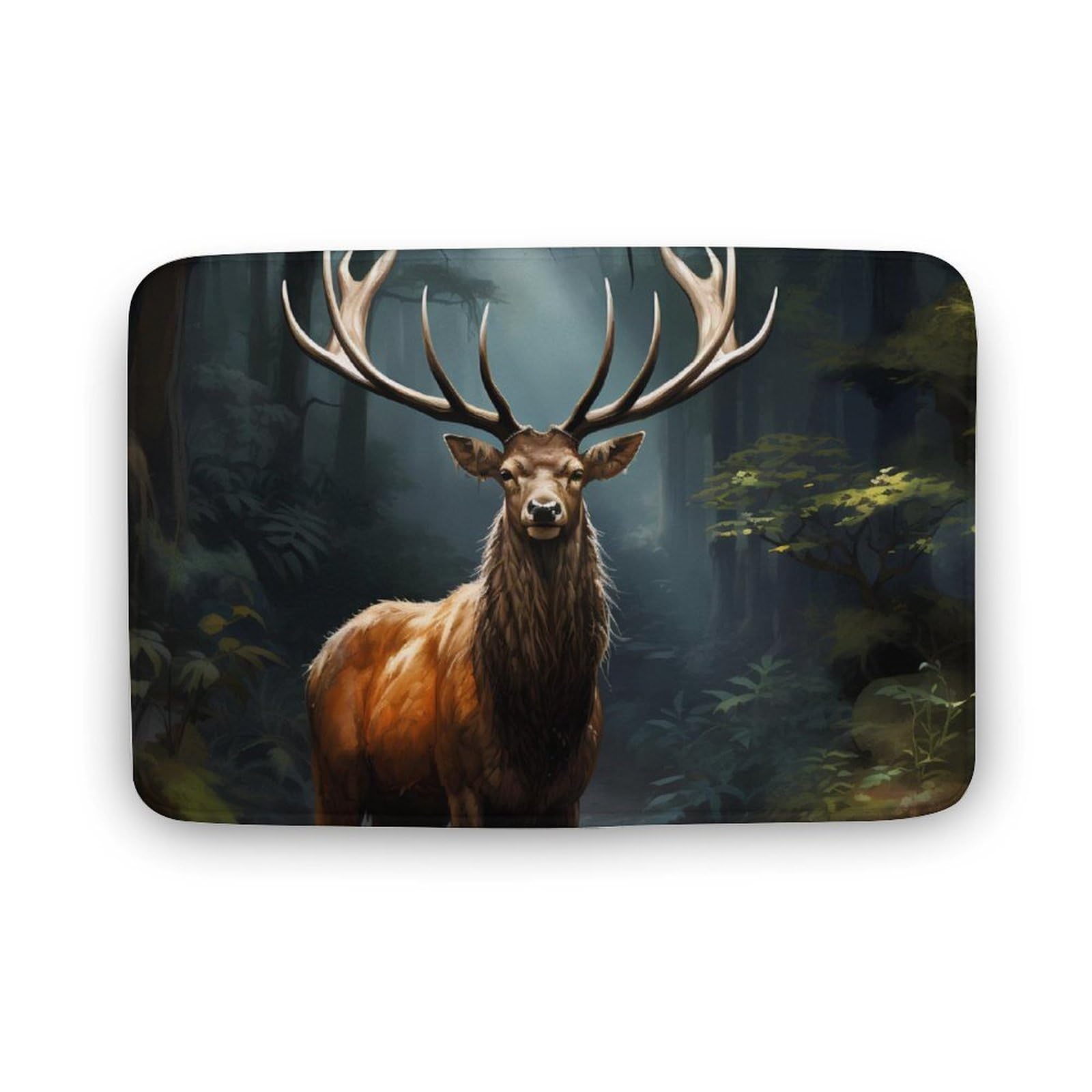 Wildlife Deer Coral Velvet Rugs Non-Slip Bathroom Rugs Soft Kitchen Rug Floor Carpet for Home Decor 19.7
