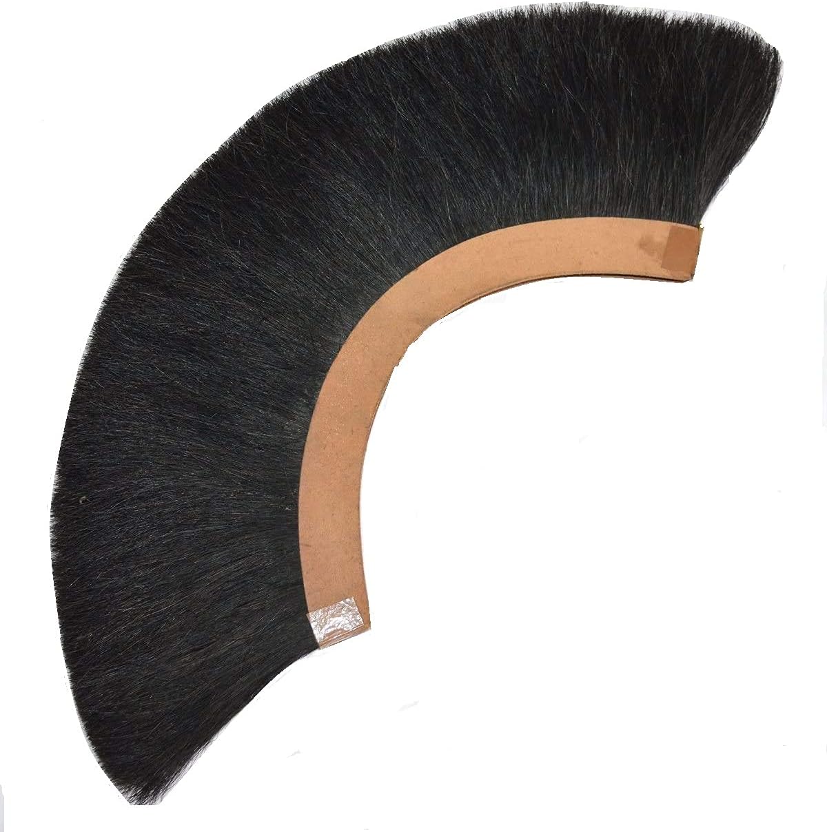 ARTIZANSTORE Black Plume Natural Horsehair | Adjustable Medieval Plume for Roman Helmet | Authentic Historical Reenactment Accessory | Ideal for LARP & Costume Events