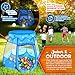 KIDUKU® Kinderspielzelt + 100 Bälle + Tasche Spielhaus Bällebad Schloss für drinnen und draußen (Blau)