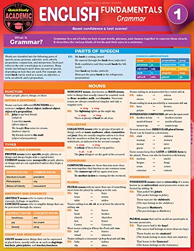 English Fundamentals 1 - Grammar: QuickStudy Language Arts Laminated Reference & Study Guide - Image 2