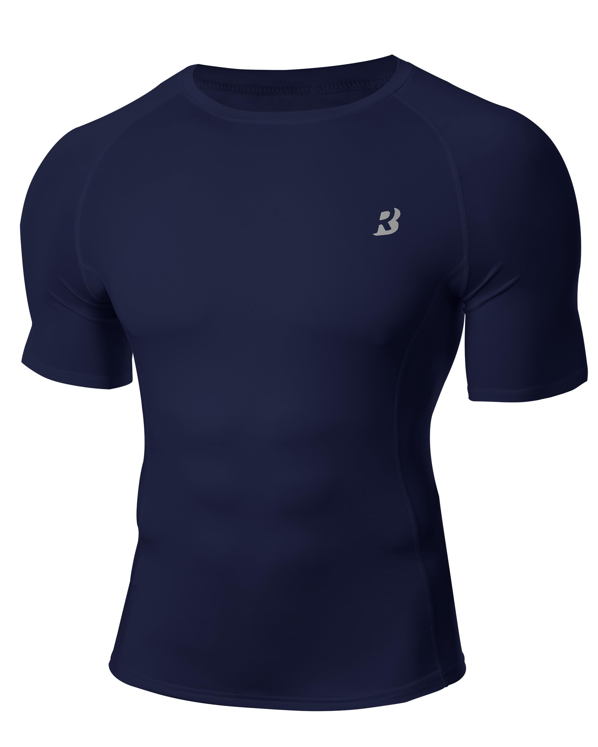 WISMBOX 1/3er Pack Kompressionsshirt Herren Kurzarm, Elastisch Atmungsaktiv & Schnelltrocknend, für Fitness, Training, Laufen & Gym