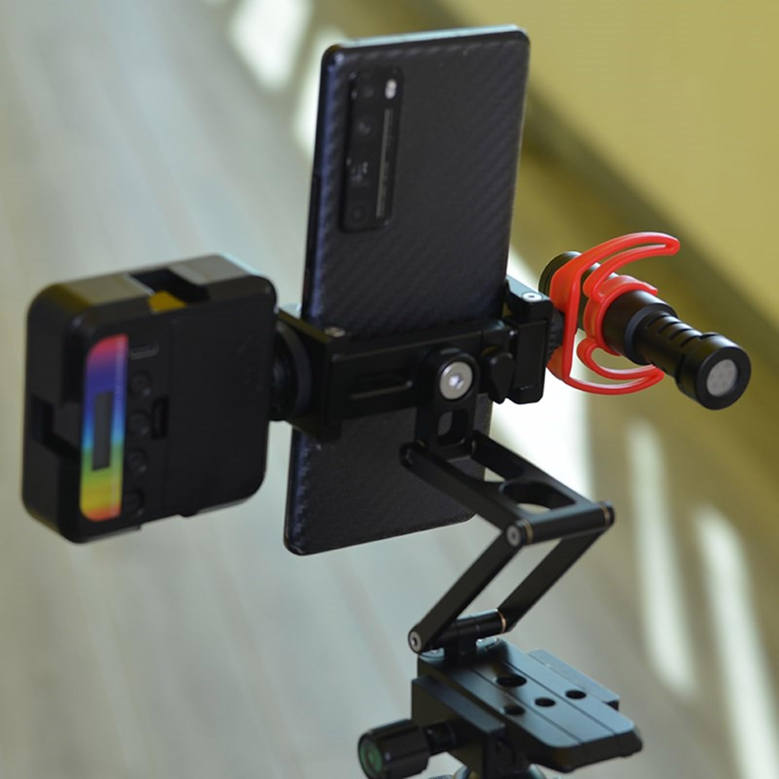 Soporte de teléfono de metal plegable trípode con liberación rápida de 1/10.2 cm 3/20.3 cm para entusiastas de la fotografía fotos horizontales verticales