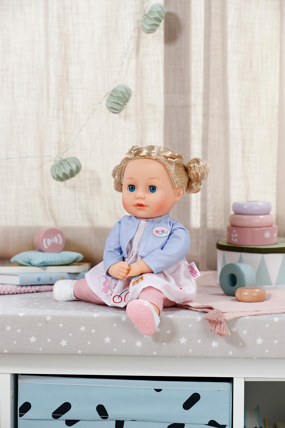 BABY Born Sophia Rose - Weiche 36cm große Babypuppe - Puppe mit hochwertigen blonden Haaren & Schlafaugen - Geeignet für Kinder ab 1 Jahr
