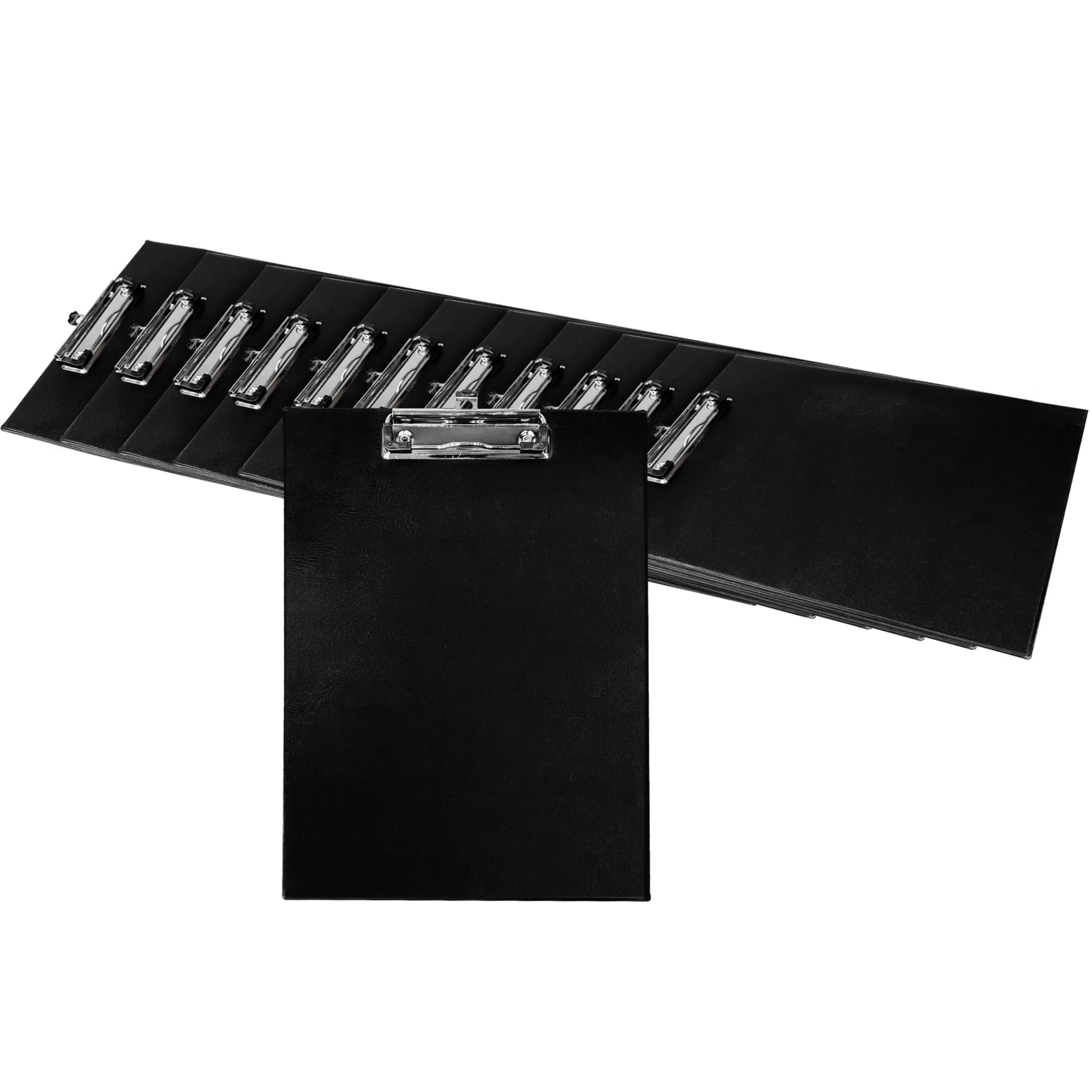 Pack of 10 Janrax A4 Black PVC Clipboards