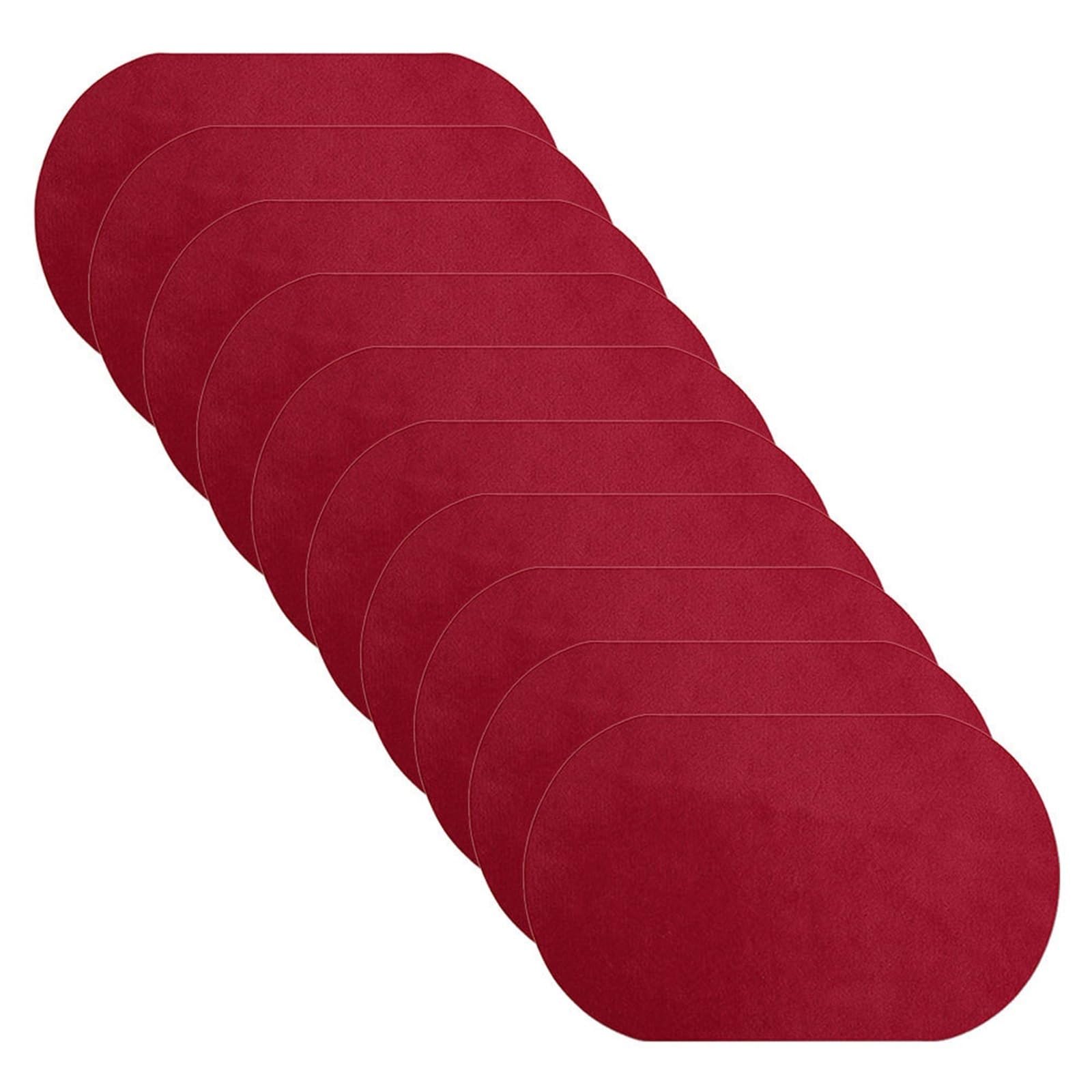 Parches Para Ropa Parches Termoadhesivos Ovalados De Gamuza Sintética For Reparar Codos Y Rodillas, For Suéteres, Manualidades 10 Unidades(Red 10pcs)