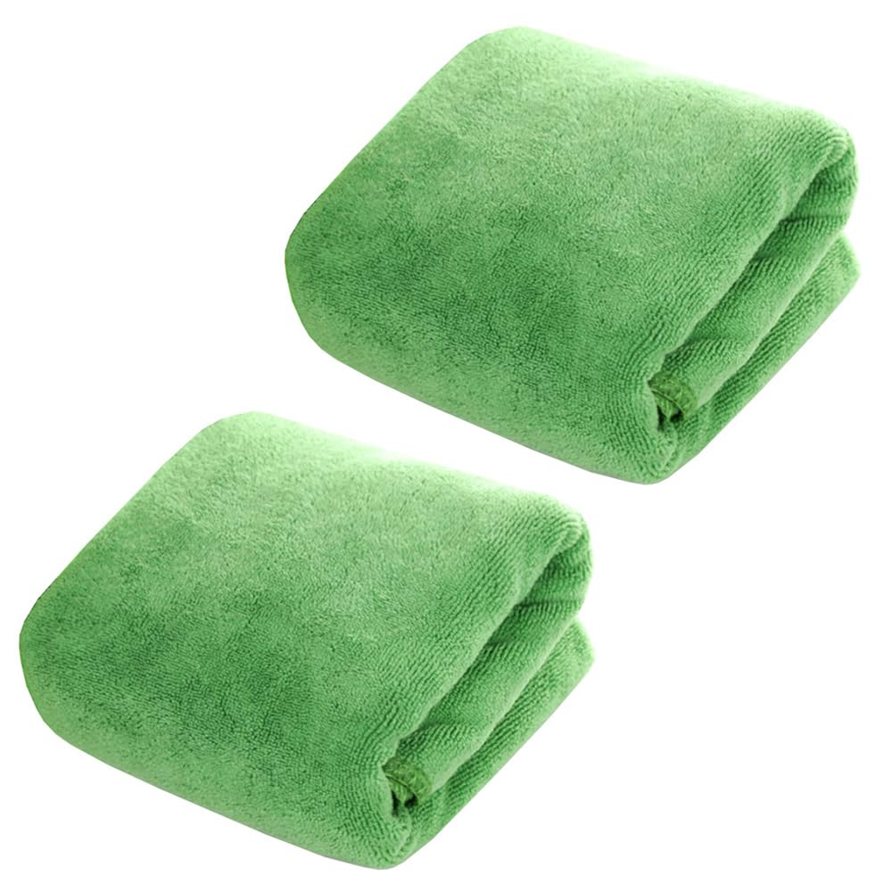 MOCNT 2 X Microfibre Towel 450GSM Bath Towels Quick Dry Sport Absorbent Travel Towel Microfibre Cloth Fast Drying Car Cleaning Towel Swimming Camping Hiking 35cm x 75cm Green