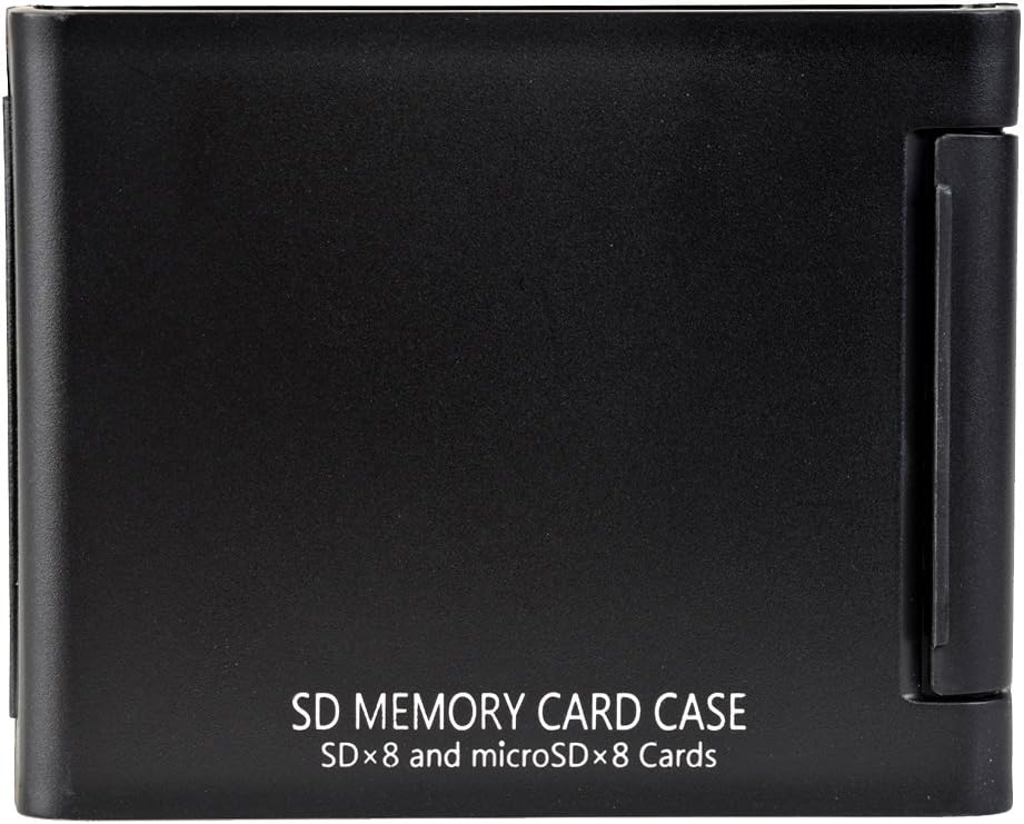 Kenko 704424 SD Card Case, AS SD8 BK, SD/Micro SD Card, Holds 8 Each, Black