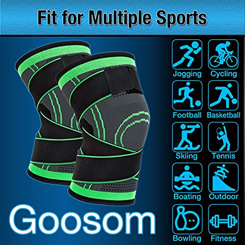 Goosom 2 Pezzi Ginocchiera, Fascia per Ginocchio