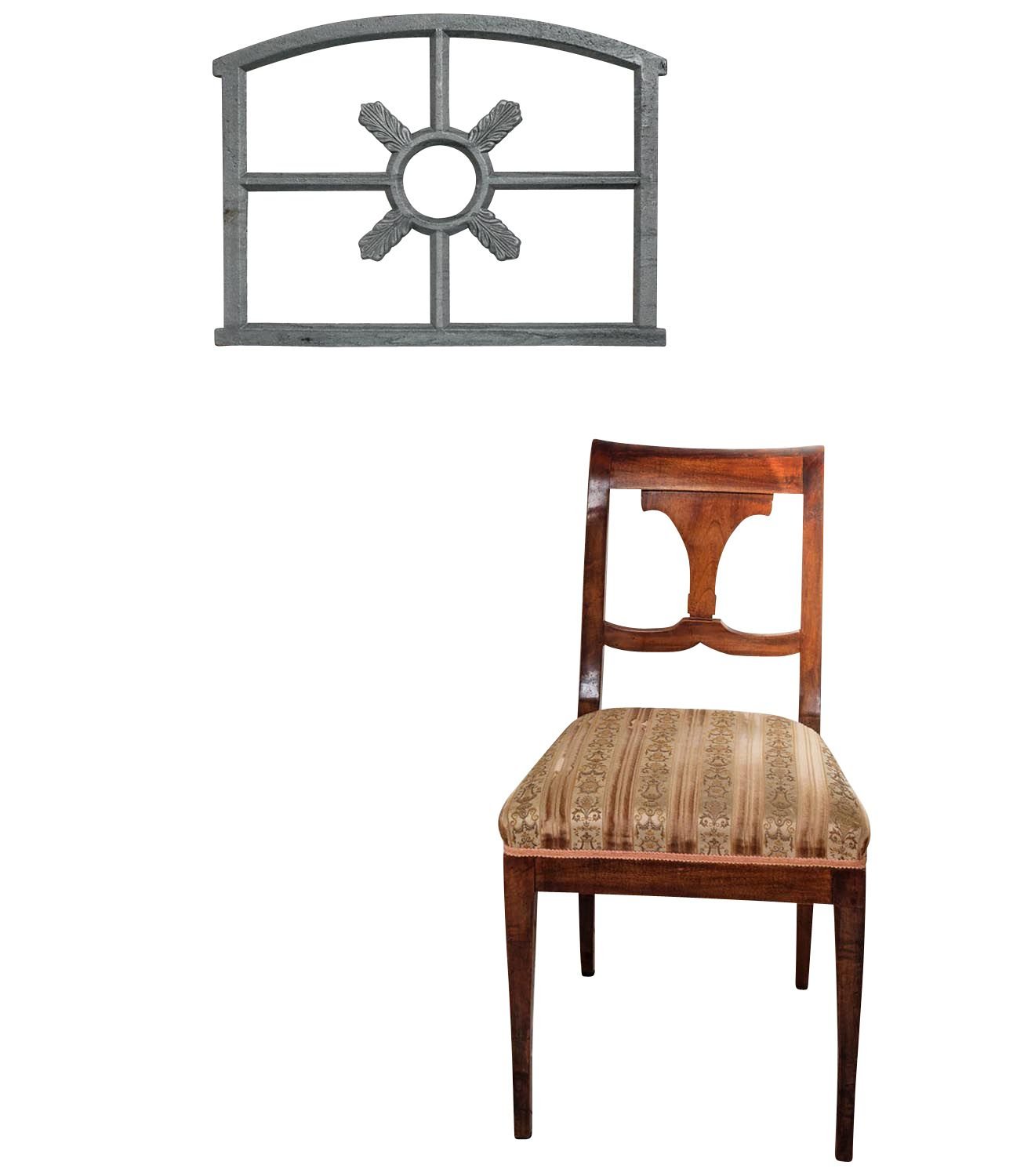 Finestra Decorativa In Ferro Stile Antico - 48x31 Cm, Peso 3 Kg, Effetto Rustico Vintage