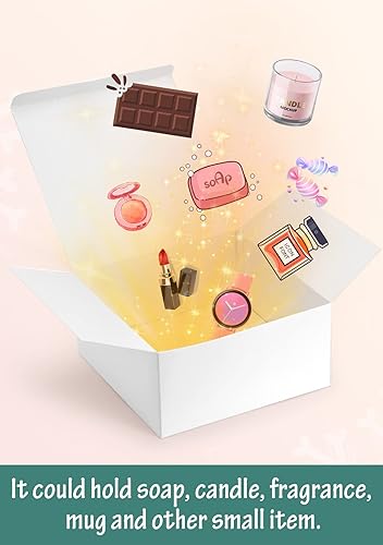 Miniatura 4 de ValBox Cajas de regalo blancas de 5 x 5 x 3.5 pulgadas, 20 cajas de regalo con tapas para regalos, caja de dama de honor pequeña para regalos,