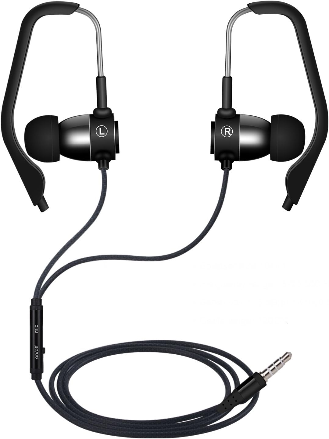 Earphones, Noot NOOTBUDS ND-003 Flexible Earhook Premium Earbuds [Noise Isolating] with Mic Stereo headphone | Earphone - Made for iPhone | iPod | iPad | Android Smartphone | MP3 Players - 24 Month Warranty
