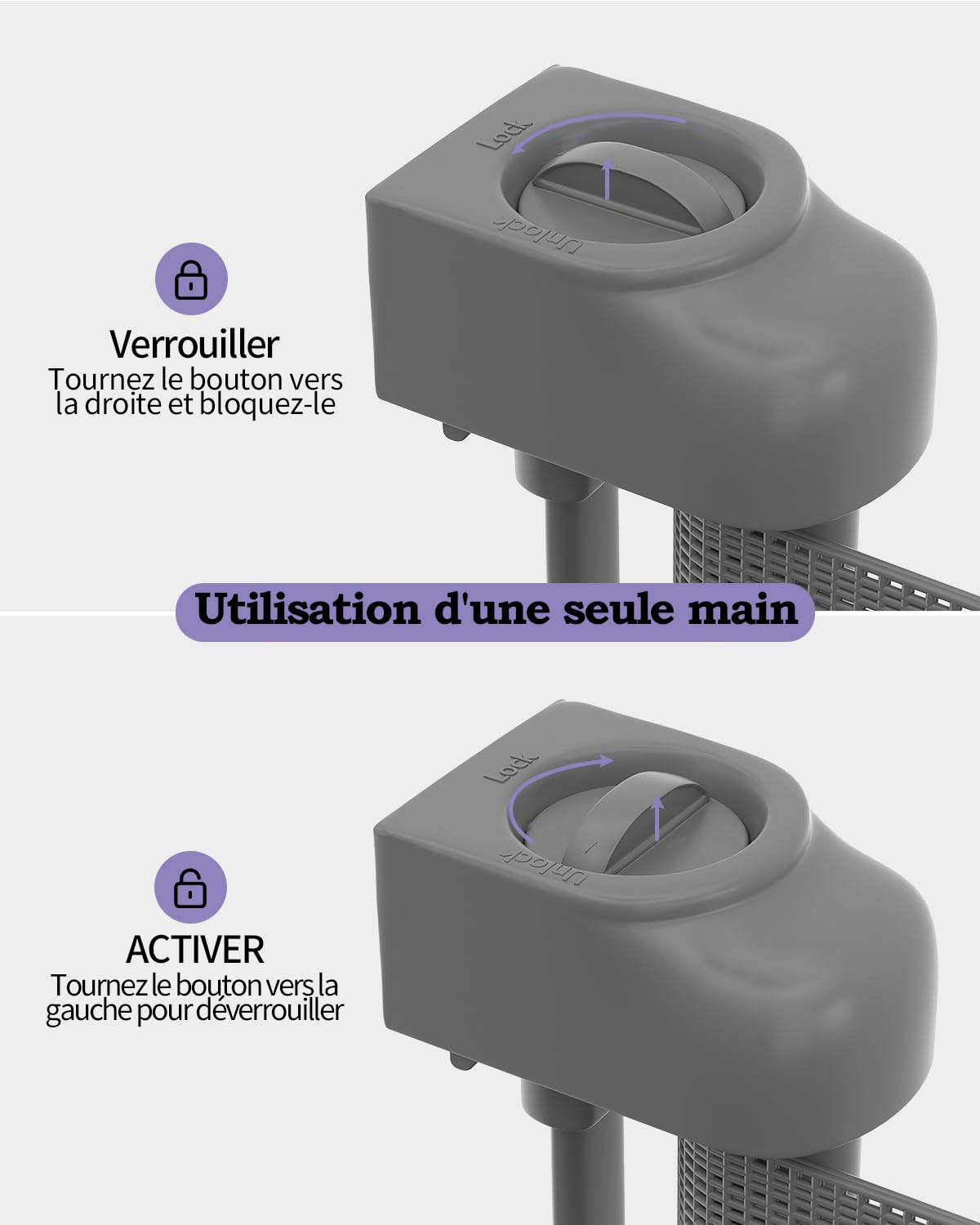 Barriere de Securite Retractable pour Bébé,0-300cm Barriere de Securite Enfant Extensible,Barriere de Securite Chien,pour Escaliers,Couloirs,Intérieur et Extérieur (Gris)