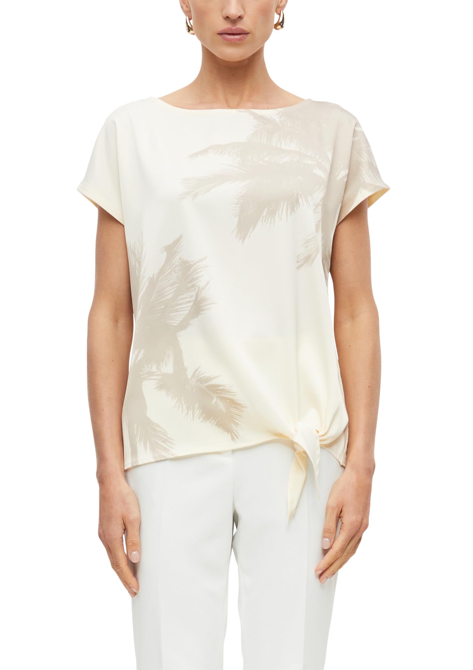 s.Oliver Black Label Damen 2178662 T-Shirt mit Knotendetail (1er Pack)