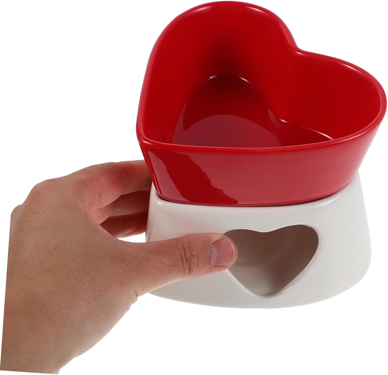MAGICLULU 1 Set Heart Shape Chocolate Melting Cup for Desserts and Cheese Versatile Sturdy Family Gatherings and Social Events Easy to Clean and Rapid Heating
