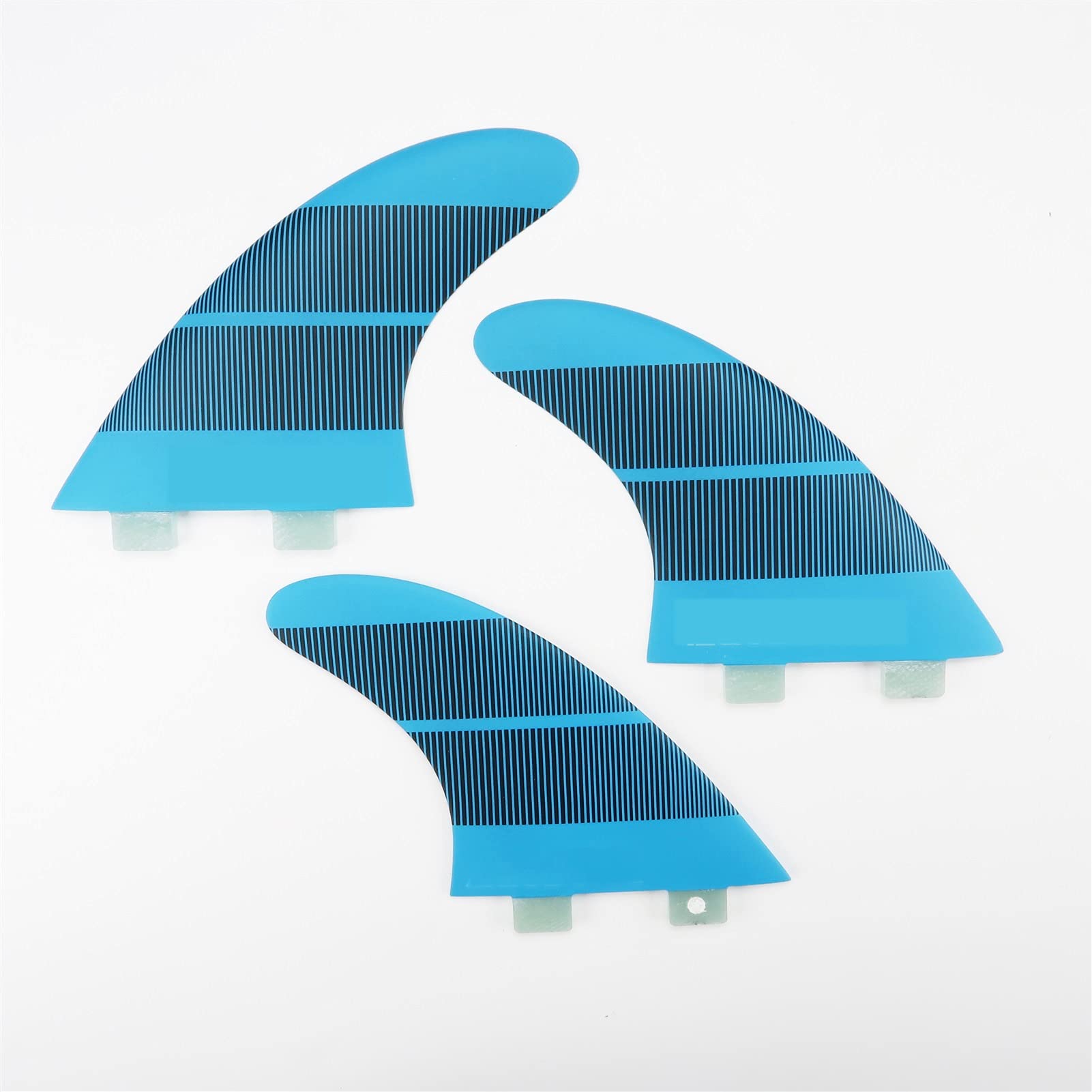 Deportes acuáticos 3pcs Paddle Board Fin Surfing Thruster Fiberglass Surfboard Fends Tail Fins for Surfing Tablas de Surf (Color : Blue)