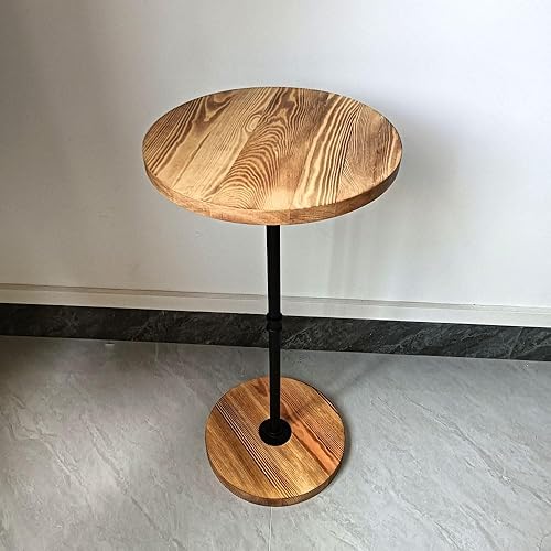 Miniatura 4 de Mesa auxiliar redonda, mesas auxiliares pequeñas para espacios pequeños, ideal como mesa auxiliar junto al sofá, mesa auxiliar de sofá, mesita de