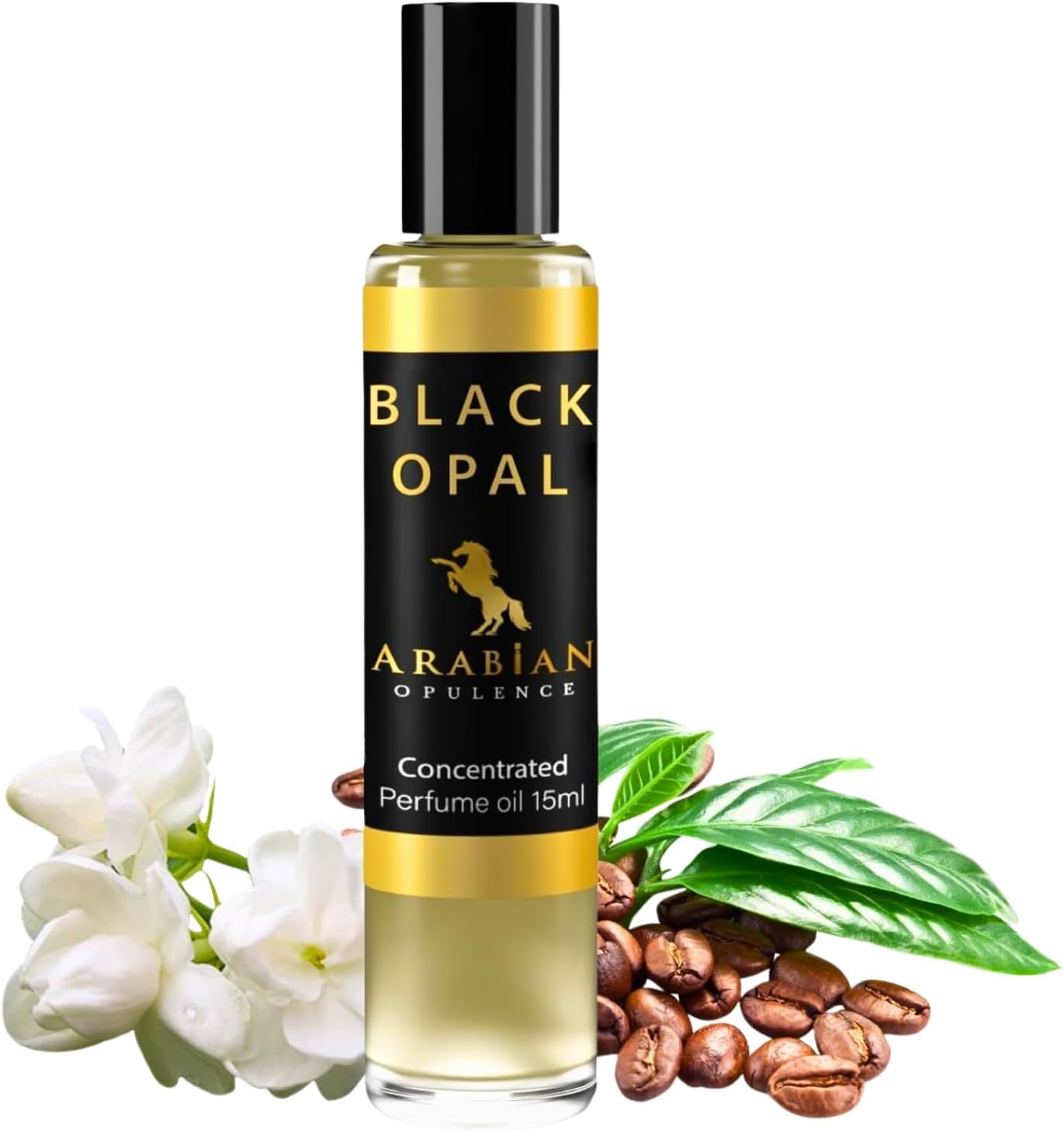 Arabian Opulence FR49 BLACK OPAL Roll-on Perfume Oil for Women, Luxurious and Concentrated Long Lasting Perfume Oil, Alcohol-Free Travel Size Body Scent for All-Day Freshness (15ml)