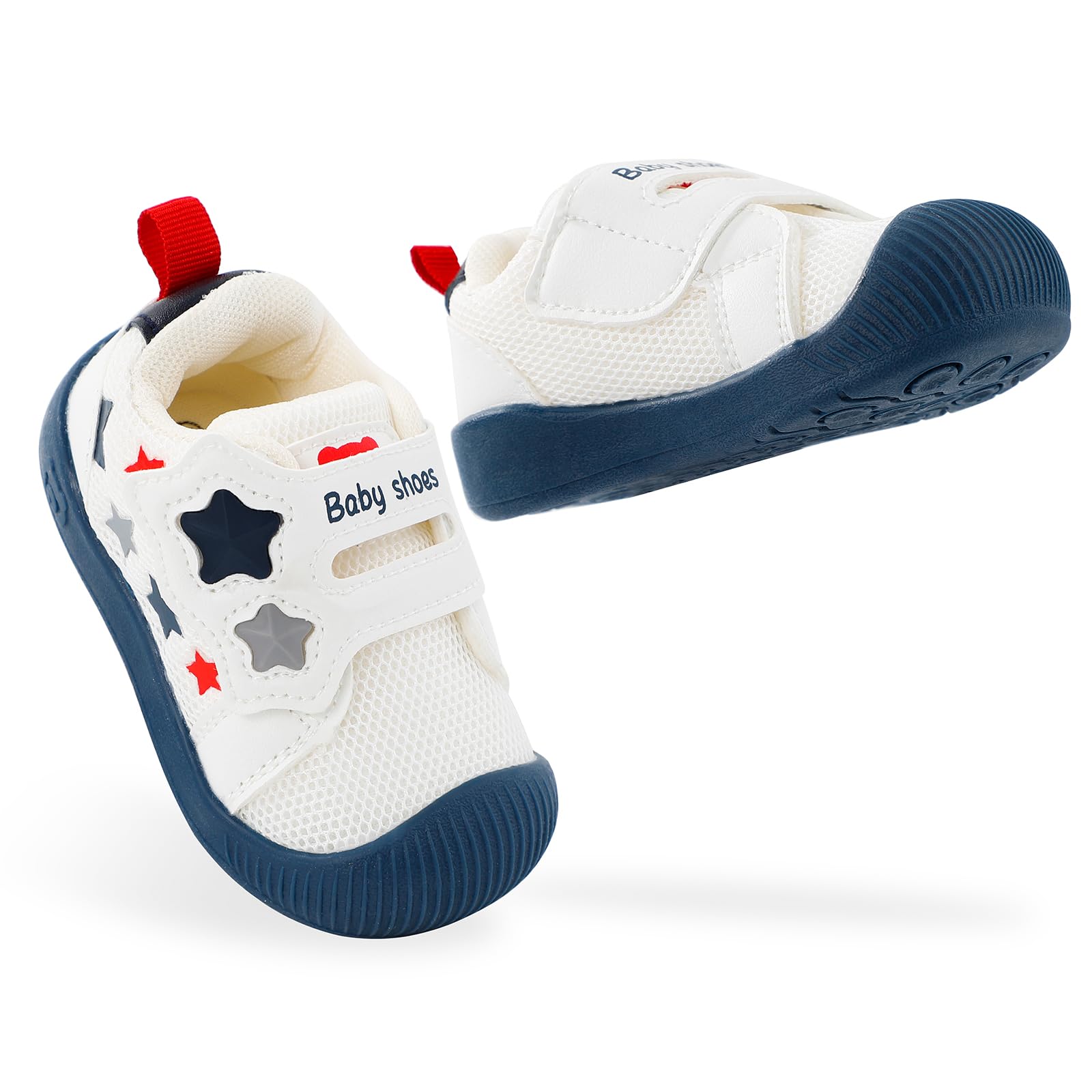 LACOFIA Zapatos Primeros Pasos Bebé Niños Calzado Respetuoso Bebé Zapatillas Deporte con Suela Goma Antideslizante Bebé