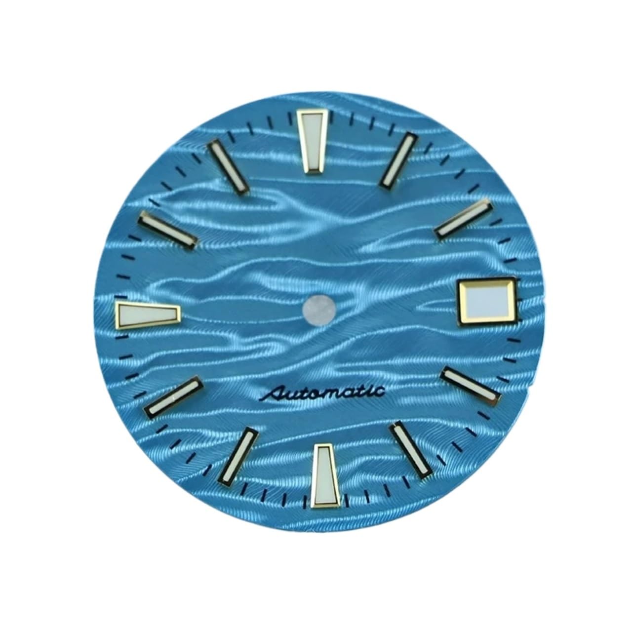 Cadran guilloché 28.5mm NH35 accessoire montre bleu ciel sans logo