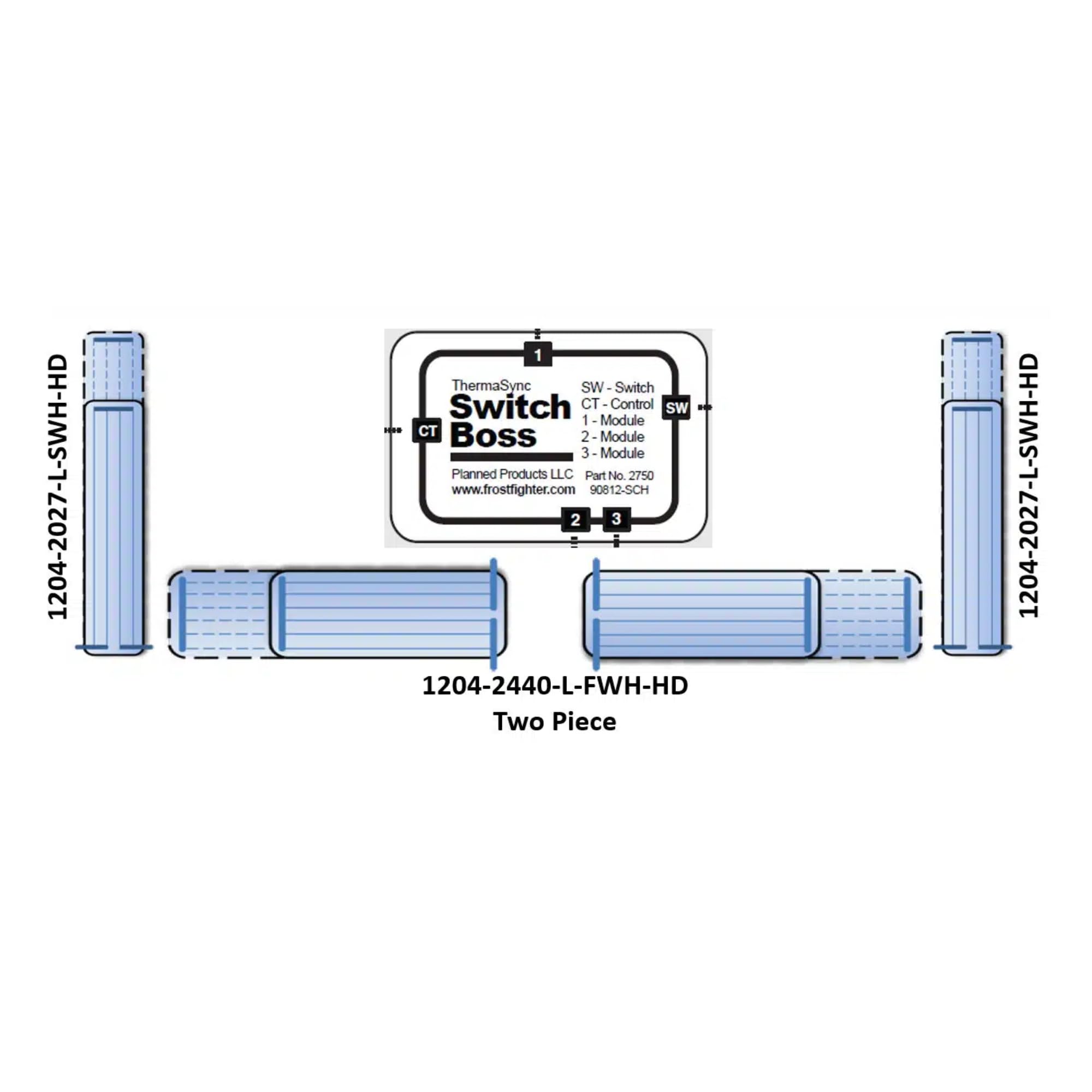 CLEAR VIEW Defroster Kit for Semi-Trucks: Complete Two-Piece Windshield Defroster System - Includes Switch Boss & Control Modules