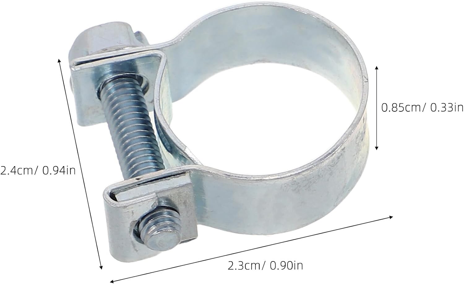 Garneck 50pcs Galvanized Double Ear Hose Clamp Kit, Assorted Heavy Duty Pipe Fasteners with 5 Sizes for Industrial, Automotive, Irrigation, and Outdoor Equipment Use