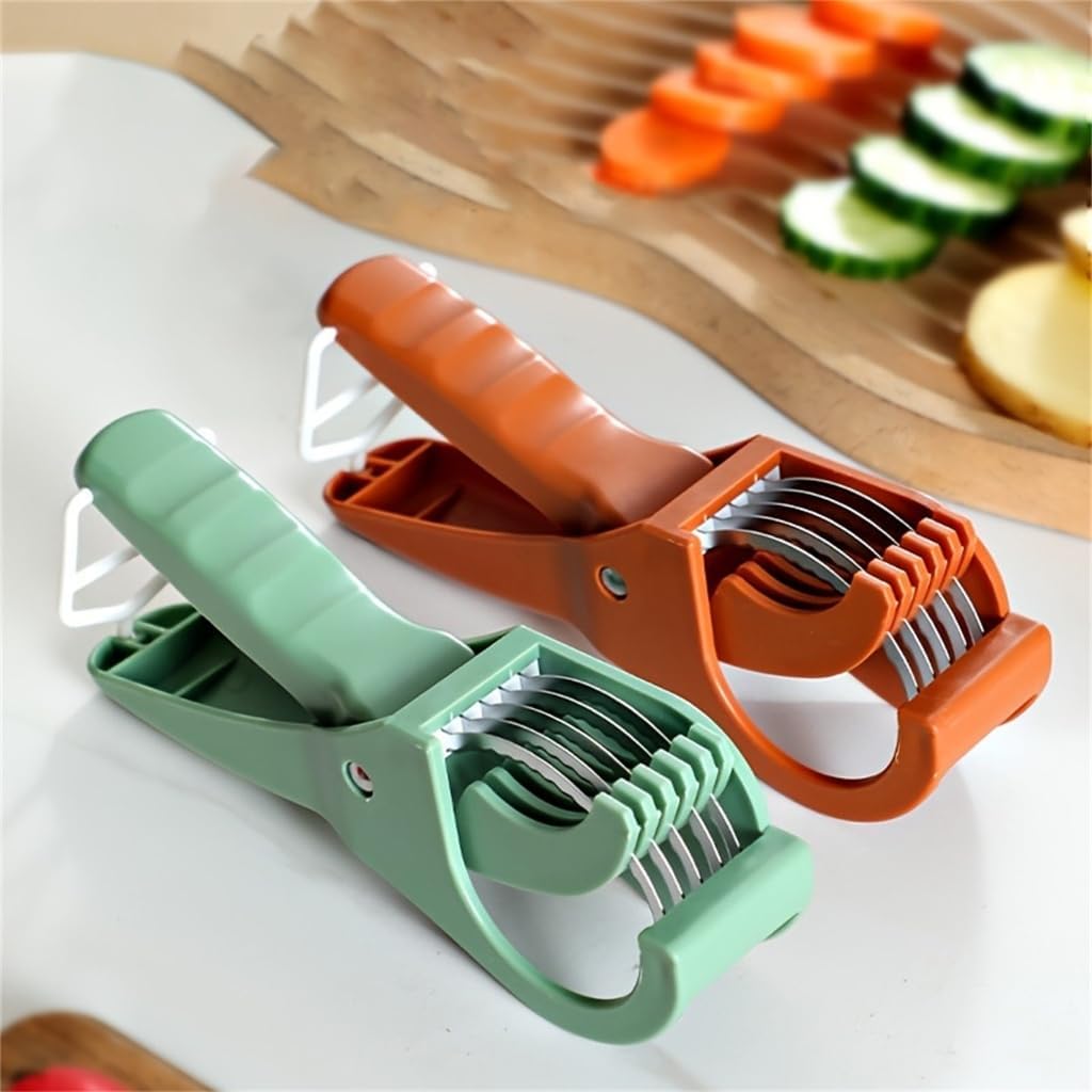 Banana Slicer,Fruit and Vegetable Salad Peeler Cutter Kitchen Tool for Grape