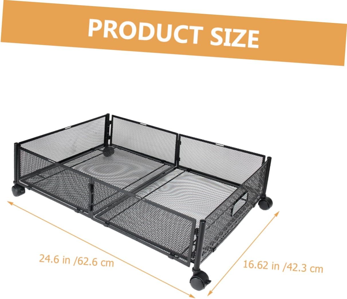 Space-saving under Bed Storage Rack Drawer Wheels Underbed Storage Bins for Bedrooms