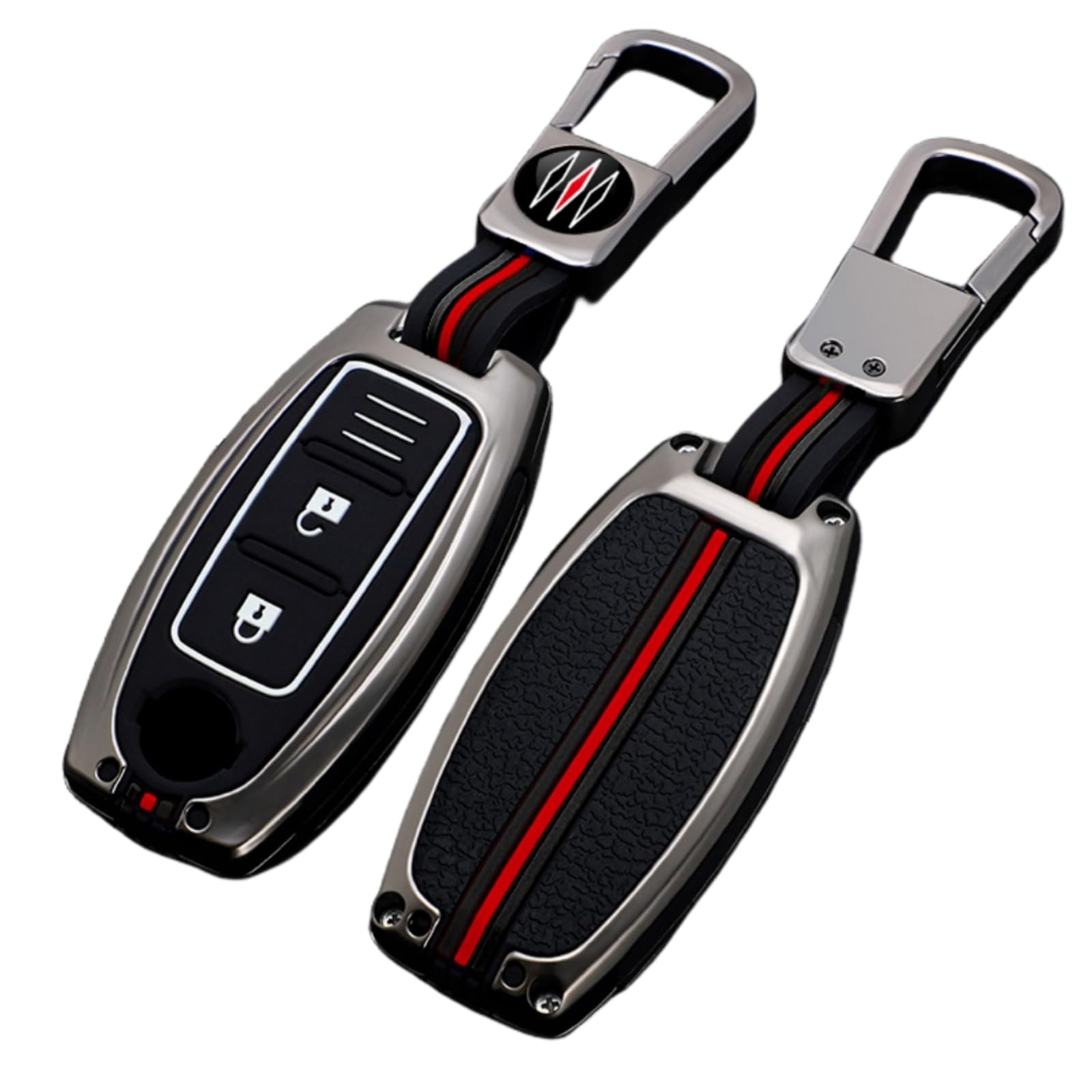 Zinc Alloy Car Key Cover Case for Nissan Qashqai Juke J10 J11 X-Trail T31 T32 Kicks Tiida Pathfinder Infiniti Q50 Keyless 360° Water Proof Protect with Fluorescence (A, Matt color)