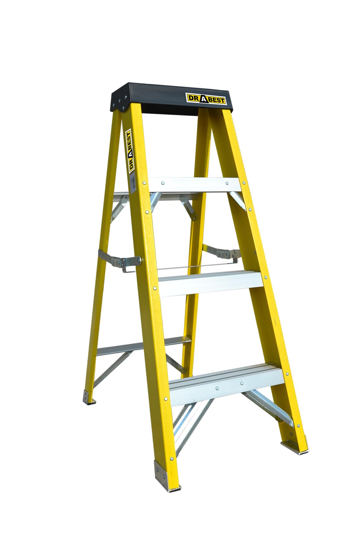 Drabest - Industrial Step Ladder - 4 Tread - Aluminium - Electrically Insulated