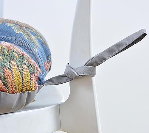 Miniatura 4 de Cojines para sillas de comedor, 6 unidades, cojines para sillas, cojines para sillas de cocina con lazos, cojines para sillas de cocina con lazos en