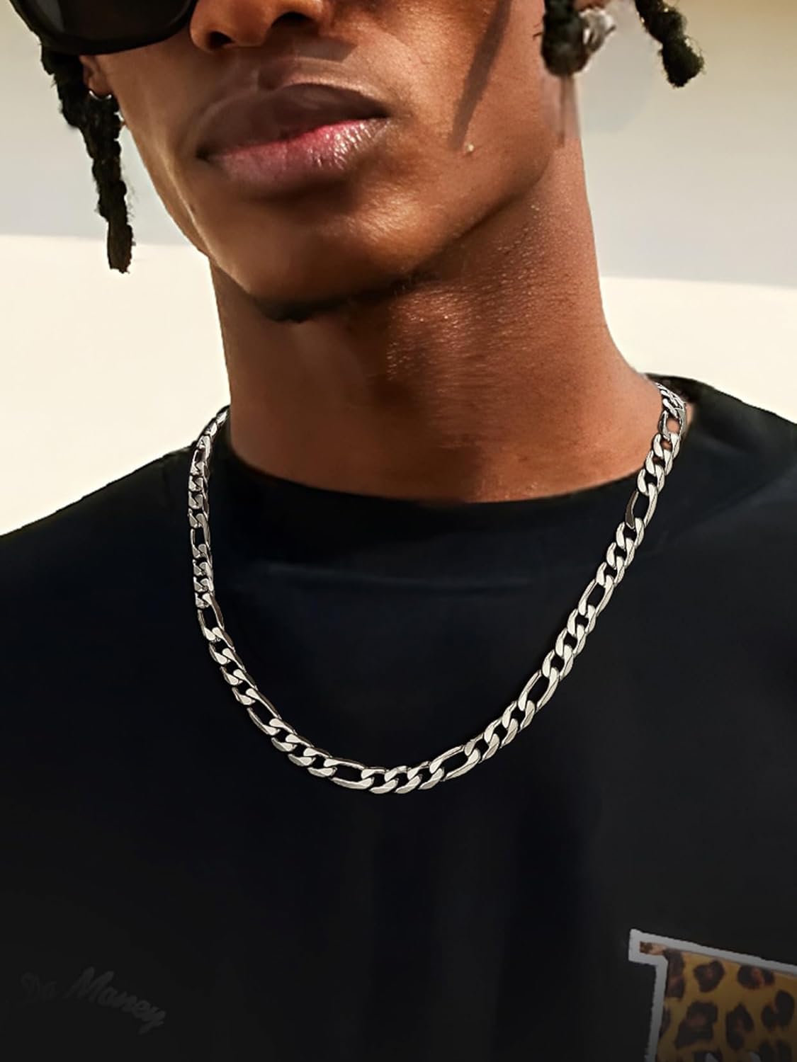 ChainsPro Silver/Gold Plated/Black Figaro Chain for Men Women, Men Necklace Chains, 4/6/9/13 mm, 14-30inch Stainless Steel Necklaces Hip Hop Chain- Send Gift Box - Image 4