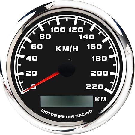 Amazon Eling 走行距離計 Gpsスピードメーター オドメーター ベロメーター トラック 車 トラクター 0 0km H 9 32v 八種類のバックライト付き 85mm スピードメーター 車 バイク
