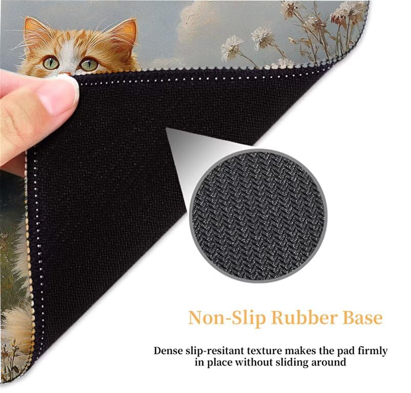 Tapis de souris XXL antidérapant résistant à l'eau pour éviter les douleurs de poignet au bureau