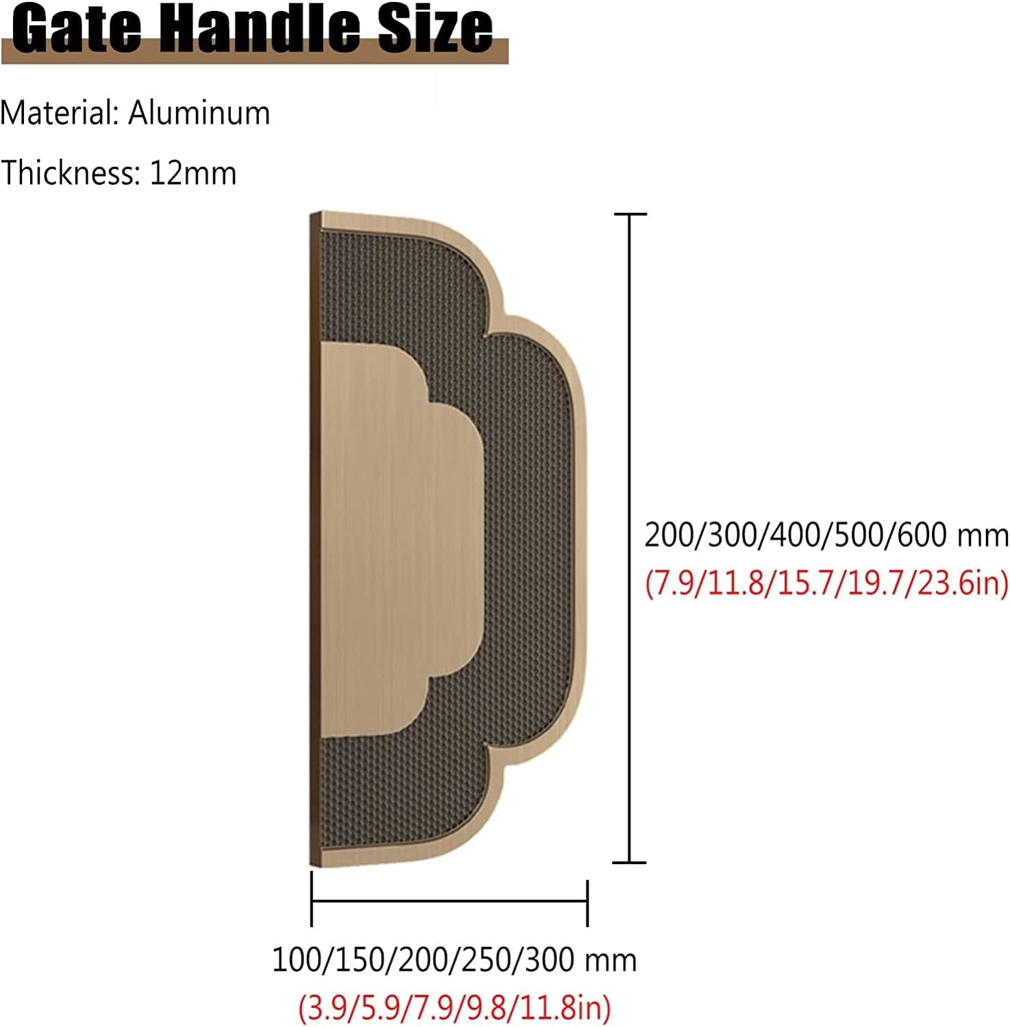 Barn Door Pull Handle, Door Pull Handle, Aluminum Curved Chinese Entry Doors Handles, Barn/Push Pull Gate for Hotel, Bar, Shops, Home, Easy Install (Color : Black, Size : Length 20cm/7.9in)