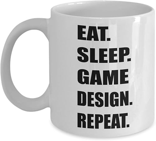 Miniatura 3 de Regalos para diseñador de videojuegos  Eat Sleep Repeat taza de café  inspirador taza de té divertido bonito regalo idea de diseño de desarrollador