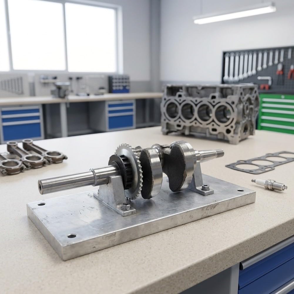 GX100 Eje de salida del motor 15.8cm Cigüeñal de llave directa para piezas de cortacésped Reemplazo de metal de alto rendimiento para motor GX100