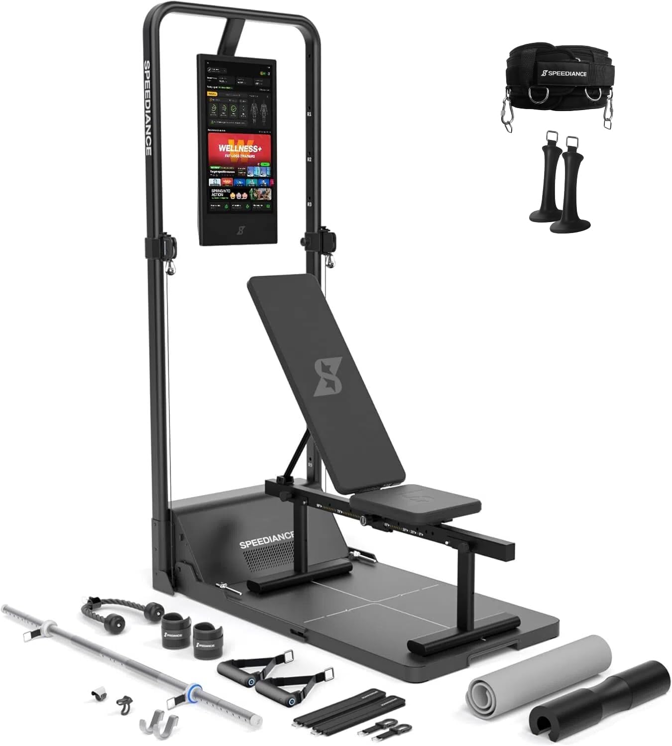 Gym Monster, 2S Works Plus & Weight Lifting Belt & Skiing Hnadles Bundle