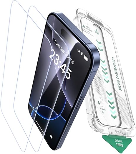 UGREEN iPhone 17 Pro Max Screen Protector 2-Pack with Installation Tool