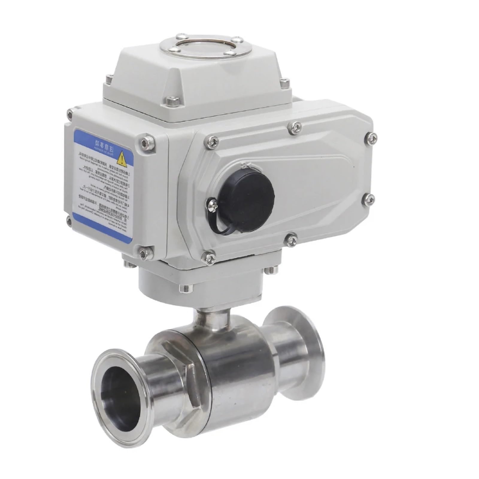 JNVFTCUX 32mm Sanitary Stainless Steel Quick Connect Electric Ball Valve 220V 110V 12V 24V Clamp Type Quick-fit Through Valves(12VDC)