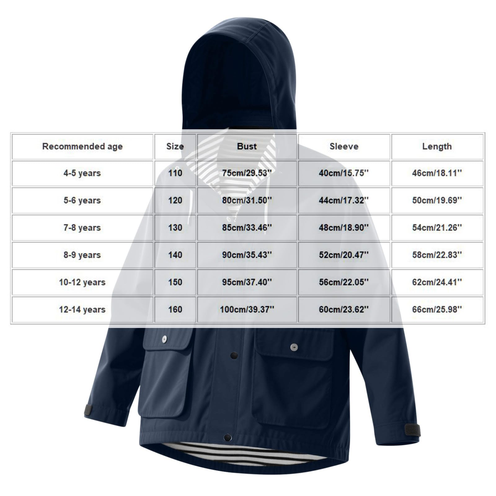 Veste imperméable pour enfants filles et garçons - Coupe-vent léger - Veste de pluie à capuche respirante pour enfants - Veste softshell pour enfants de 4 à 14 ans