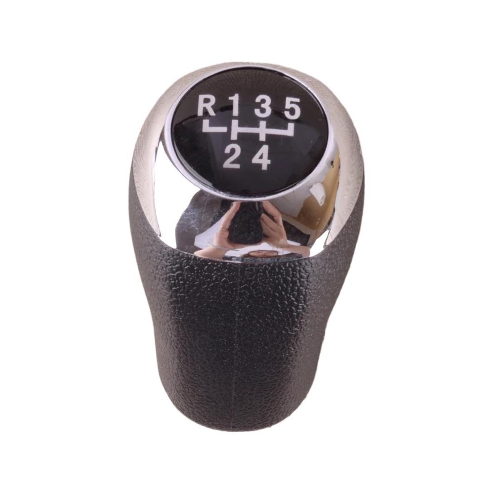 MKGKACVCPT Knob Only Shift Lever Knob Manual Upgrade for Hyundai for I30 MT for Elantra for Accent Solaris 2012-2016 5-Speed Black/Silver Stylish Shift 1 * 5 Speed
