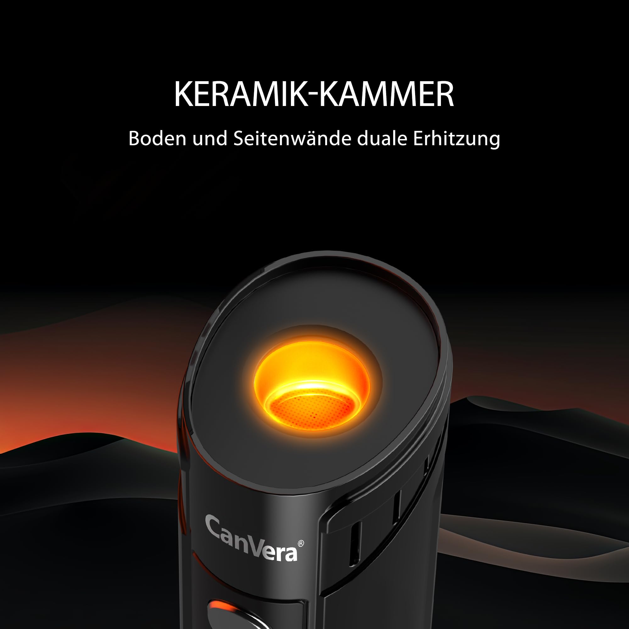 Vaporizer Kräuter | Duales Heizsystem | Haptischen Feedbacks | Präziser Temperatureinstellung | Keramik Kammer | LCD Farb Display | Timer