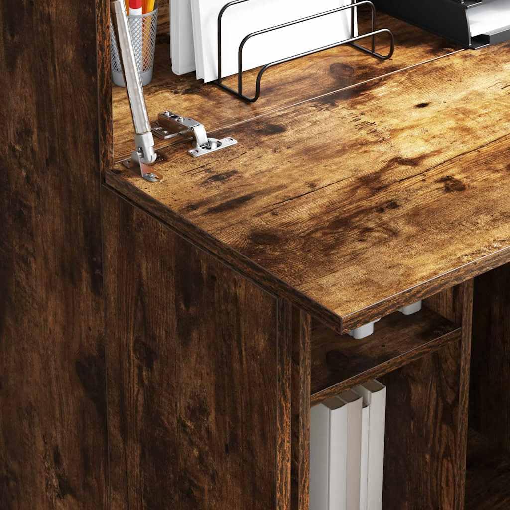 Scrivania per affumicatura, 71,5 x 31,5 x 106,5 cm, materiale in legno, moderno per computer desk con spazio di archiviazione per ufficio, scrivania versatile