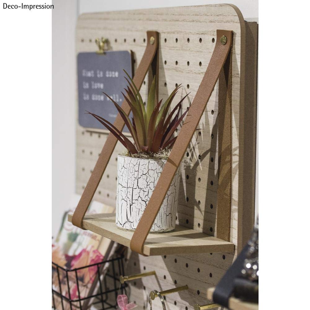 Rayher Shelf for Pegboard Wall Organiser, MDF Adjustable Shelf, 20x10x0.9cm, 62868505