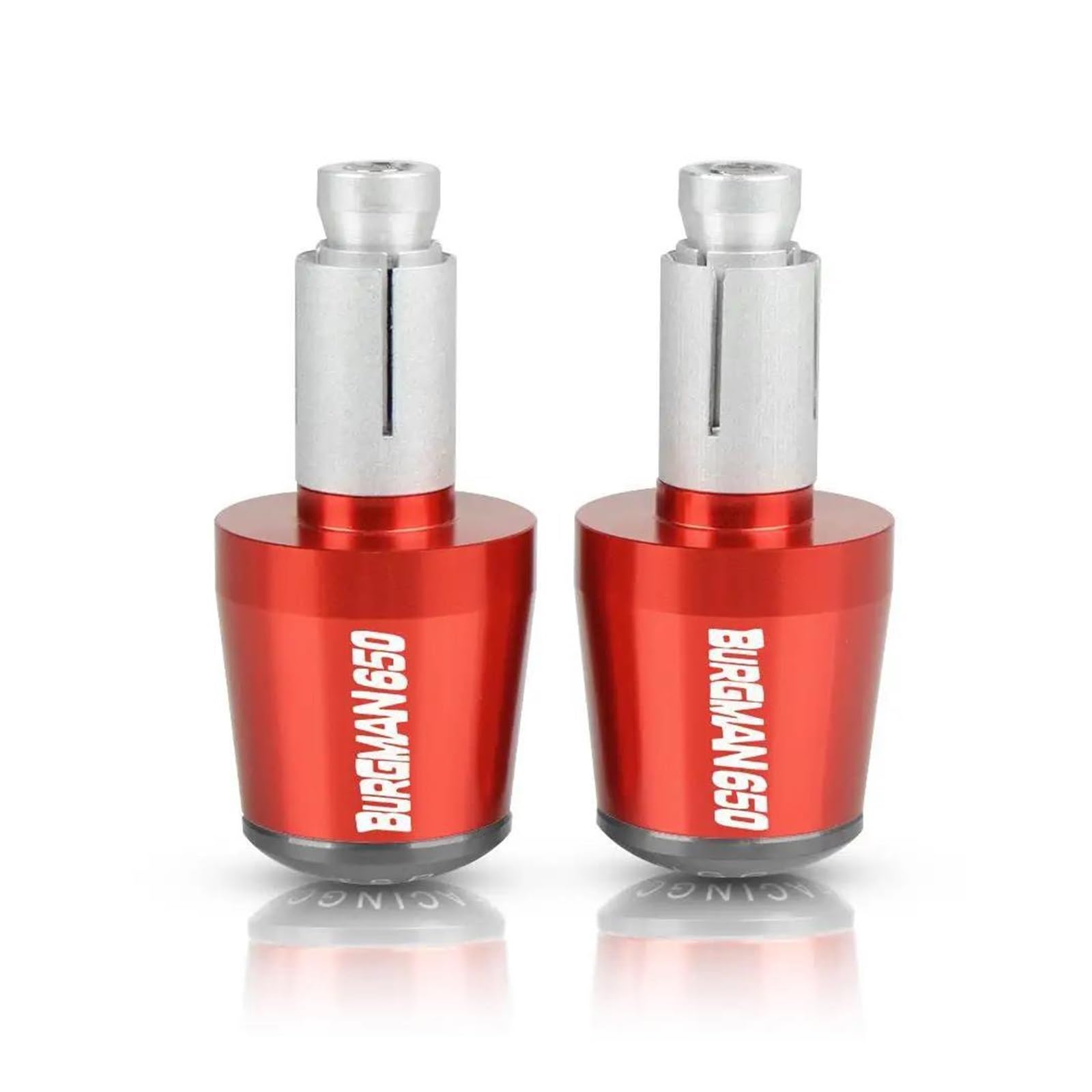 Embouts de barre de poignée en alu CNC rouge et gris pour Burgman 650